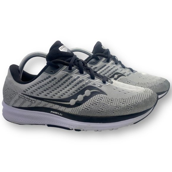 Saucony Ride 13- Mens Size 9 wide S20580-40 Gray Black Running Athletic Sneaker - Picture 8 of 9